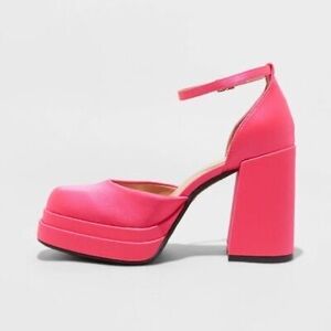 Wild fable satin pink platform shoes Women’s size 6